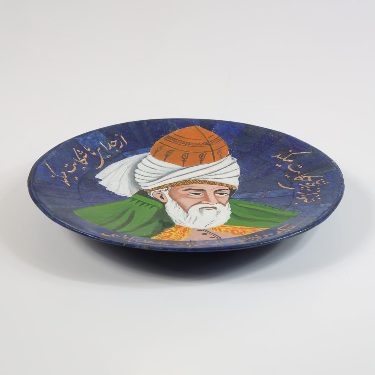 Lapis Lazuli Stone Plate,Rumi Poem on plate, Handmade Art