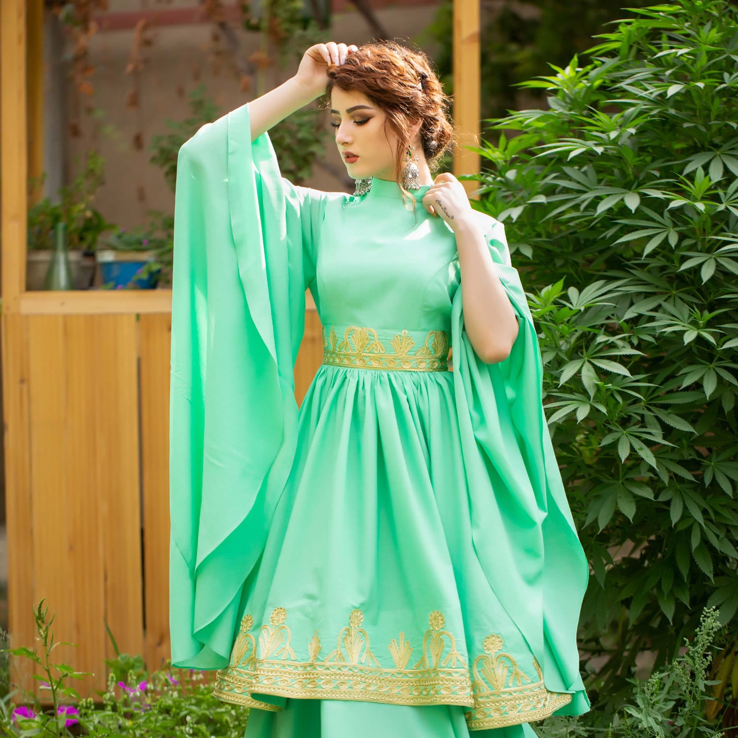 slim fit dress slacks Afghani Dress – Generation International main image 1