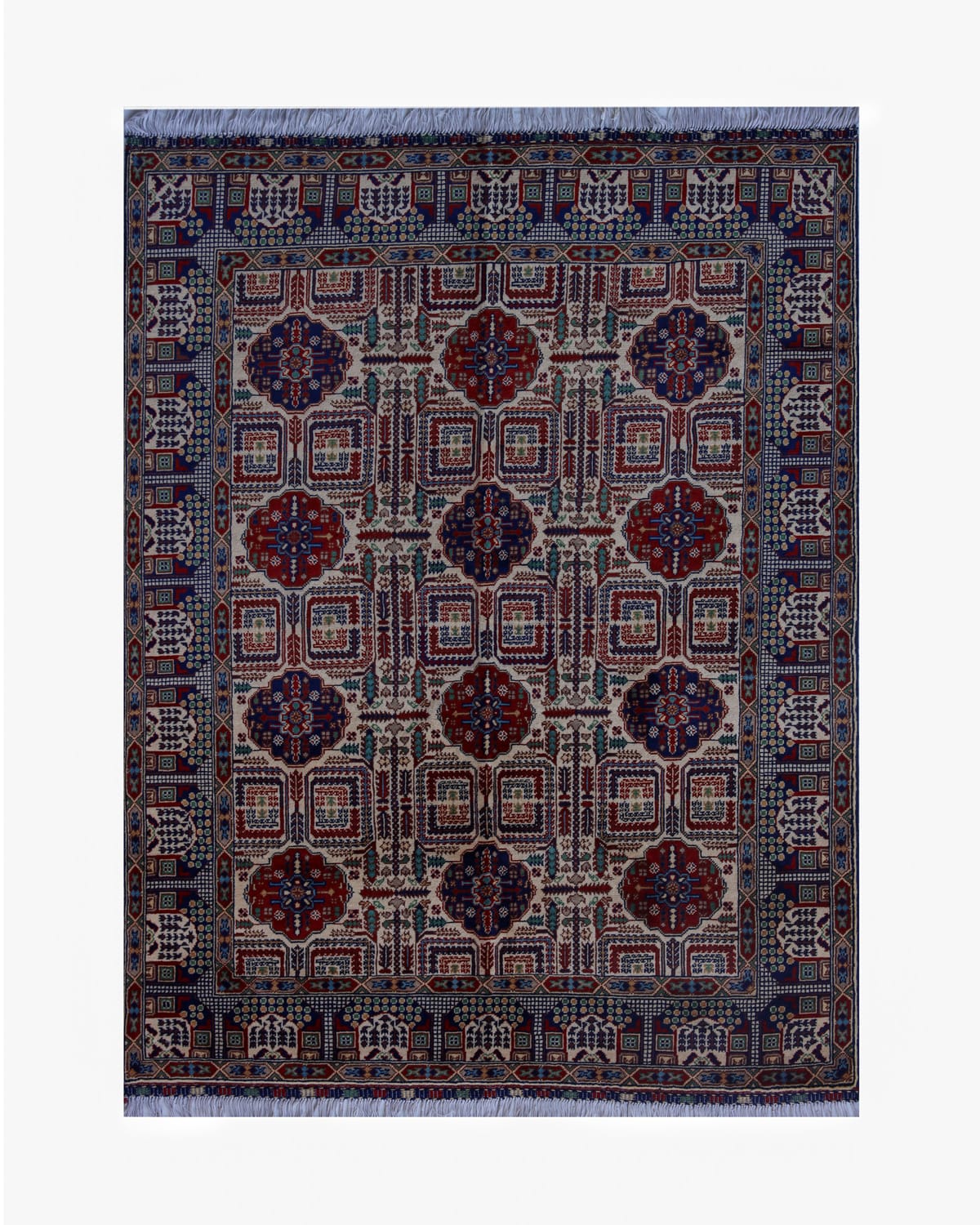 Gandom Cream Karim Merino Wool Persian Rug - Handwoven (87×60 inches)