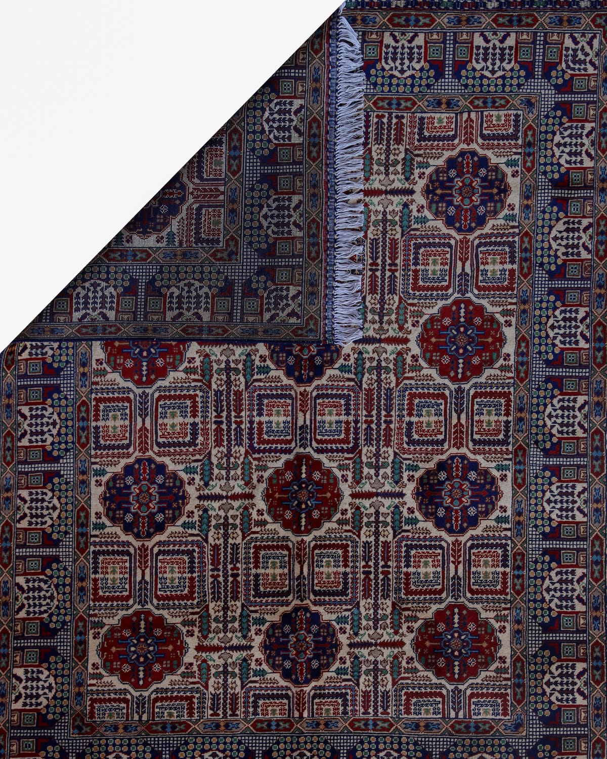 Gandom Cream Karim Merino Wool Persian Rug - Handwoven (87×60 inches)