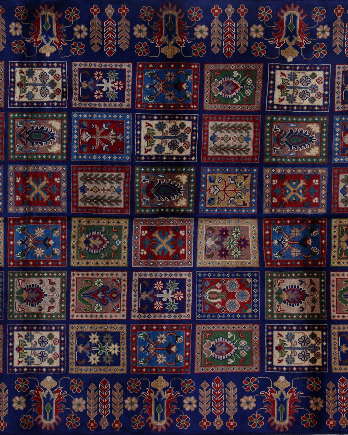Handmade Four Seasons Navy Blue Merino Wool Rug