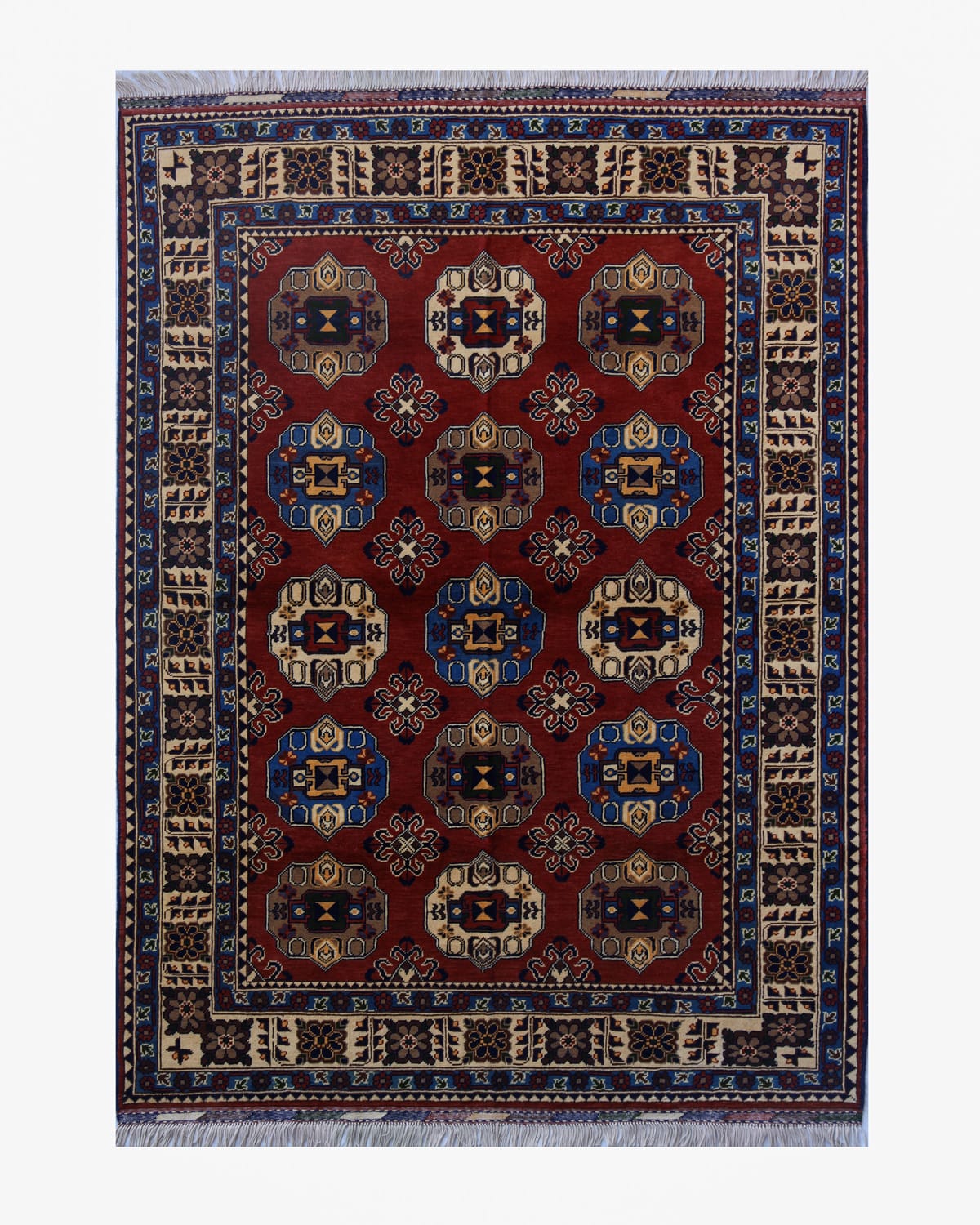 Patnos Gol Design Rug - Copper Color, Merino Wool