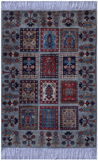 Handmade Afghan Rug Four Season Design