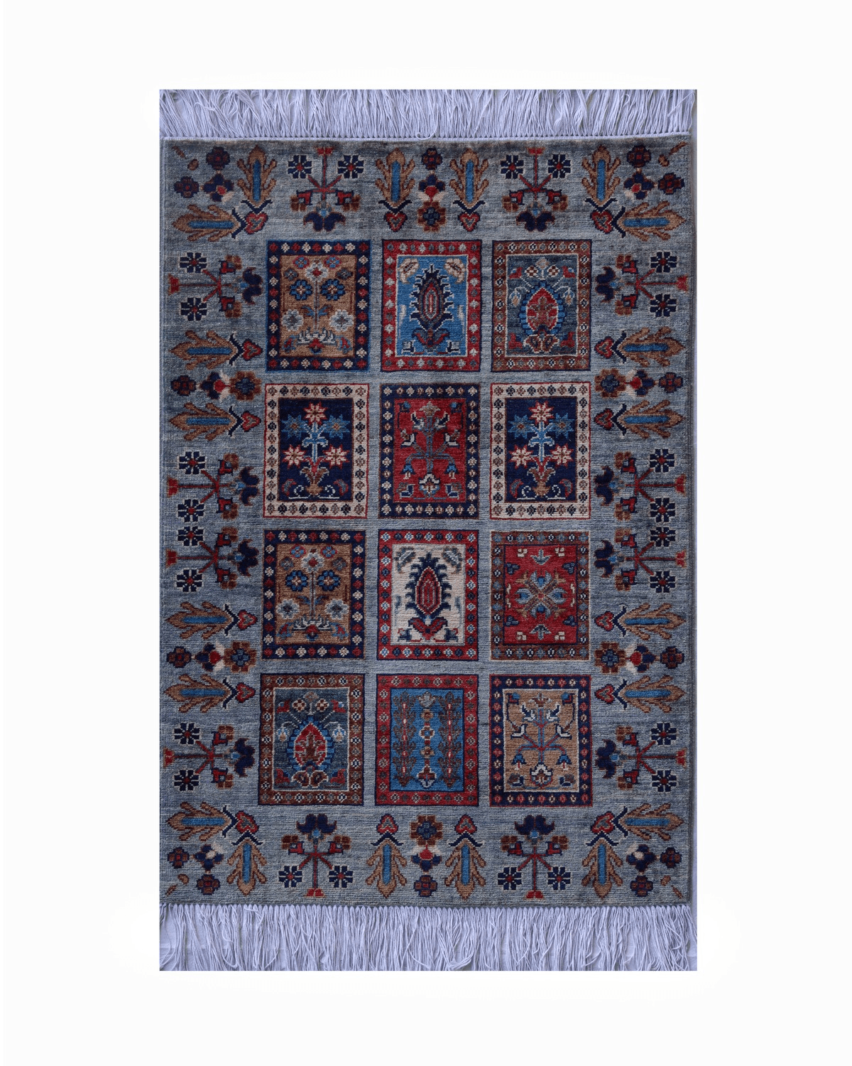 Handmade Afghan Rug Four Season Design