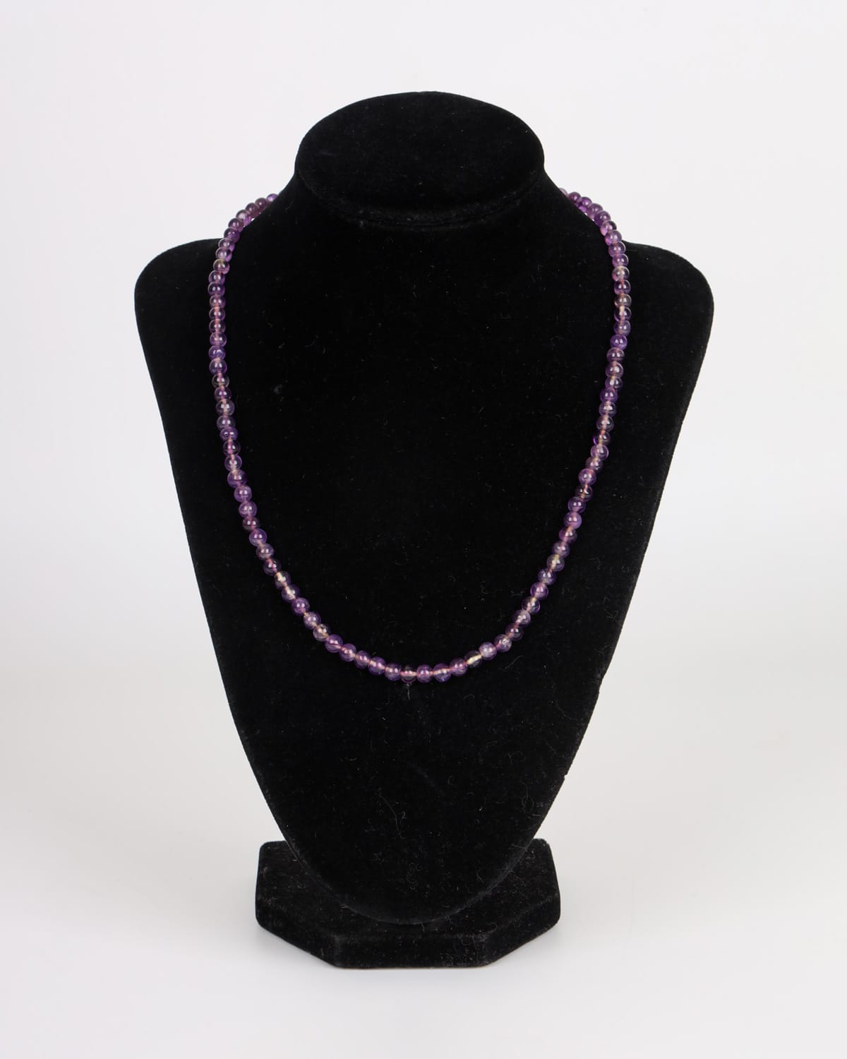 Amethyst Beaded Necklace handmade