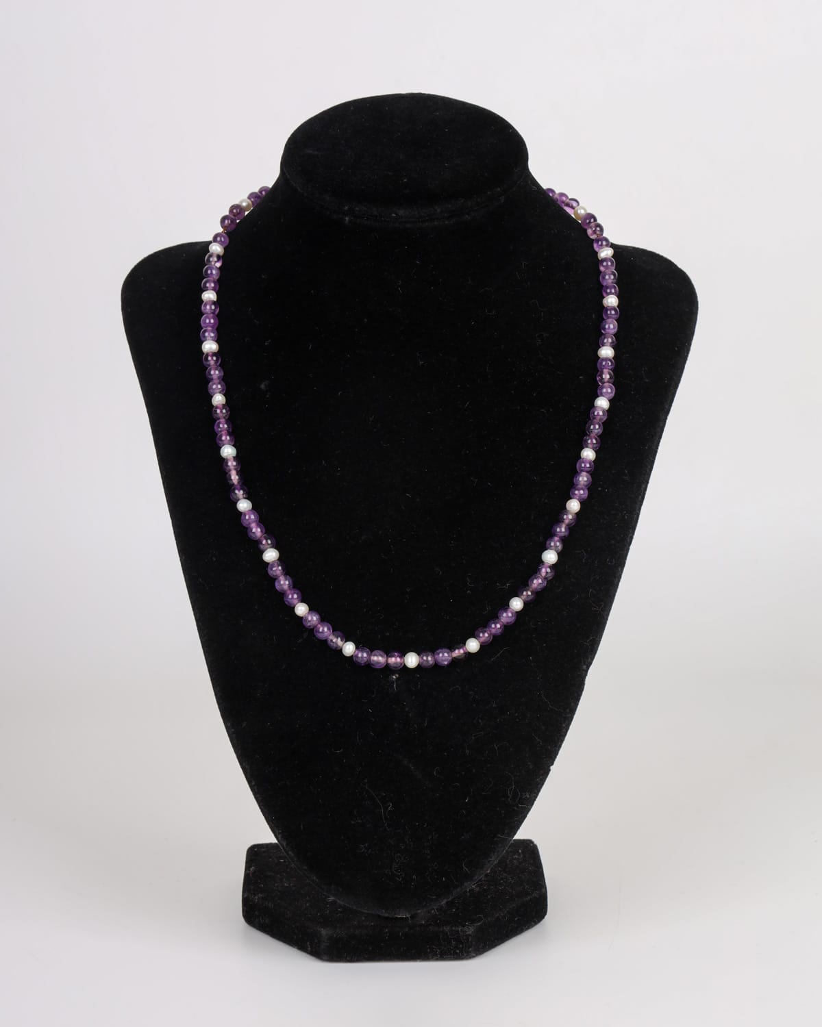 Amethyst Beaded Necklace handmade