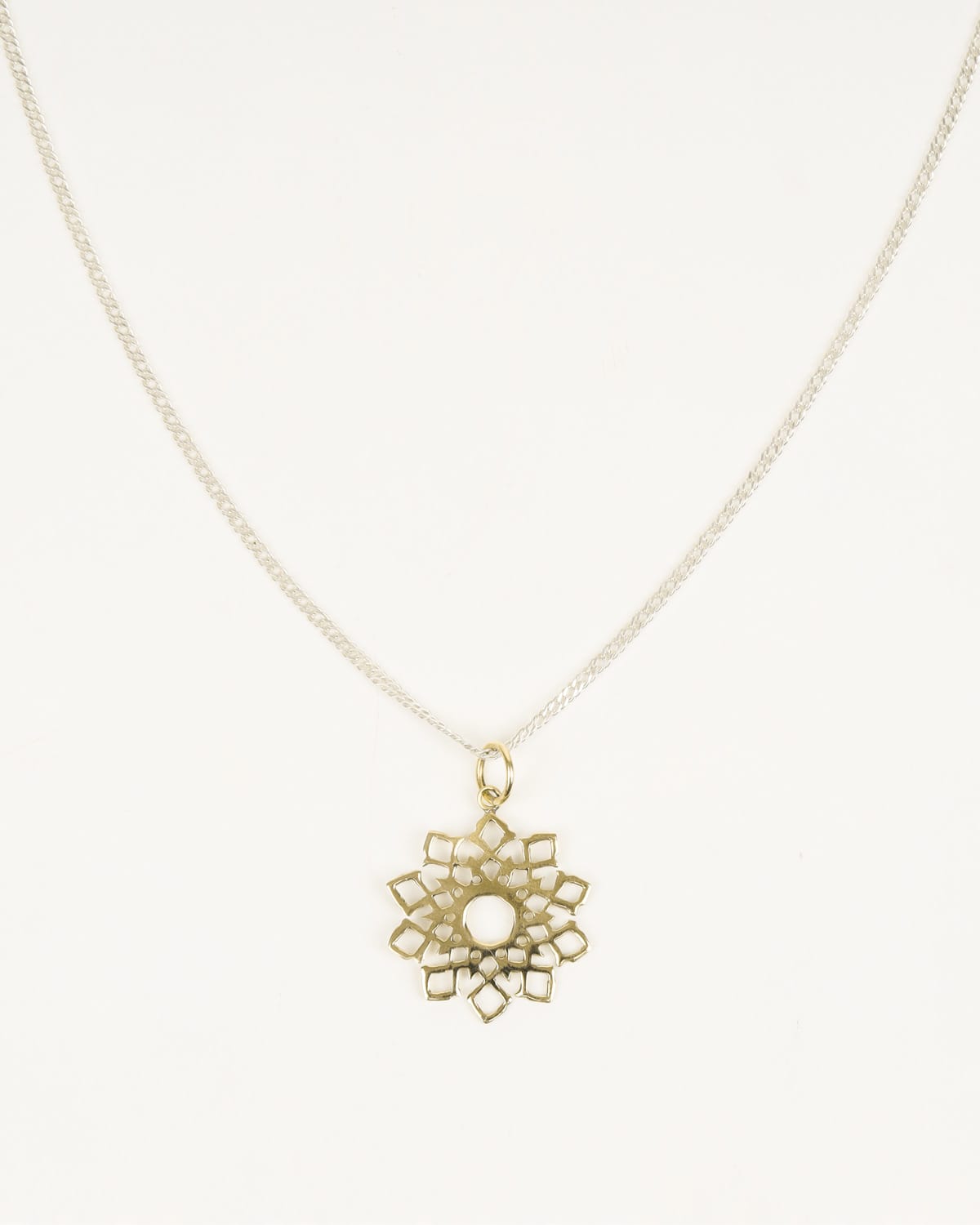 Snowflake Pendant Necklace on Dainty Chain