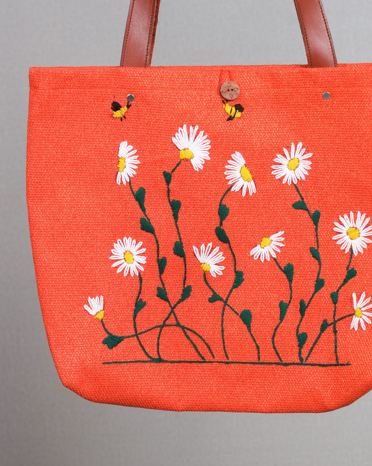 Hand-Stitched Embroidery Cotton Bag