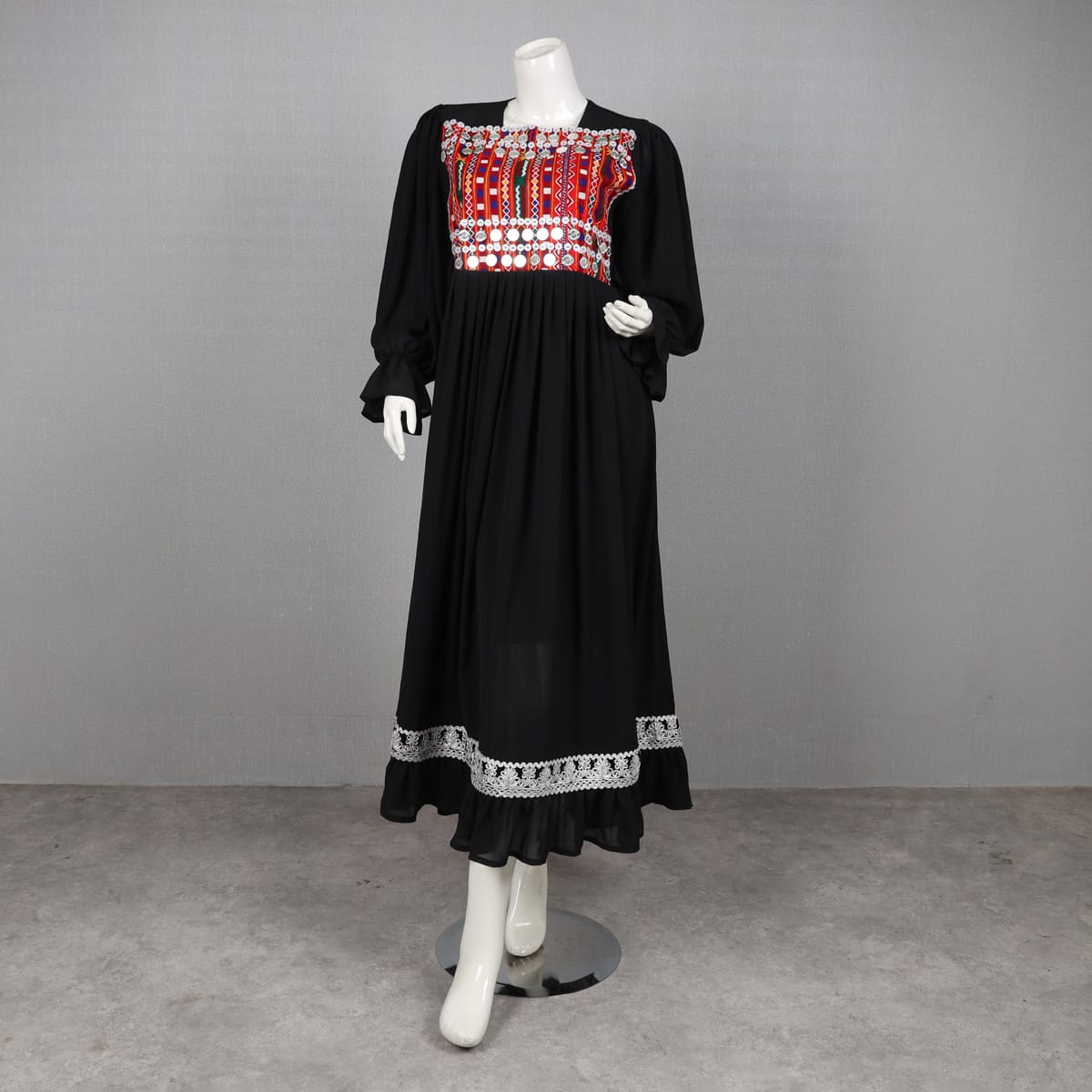 Handmade Black Afghan Dress