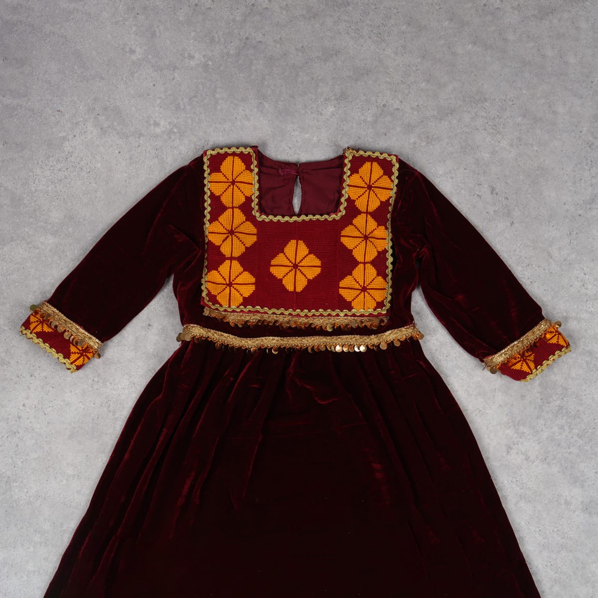 Handmade Velvet Twist Dress for Girl