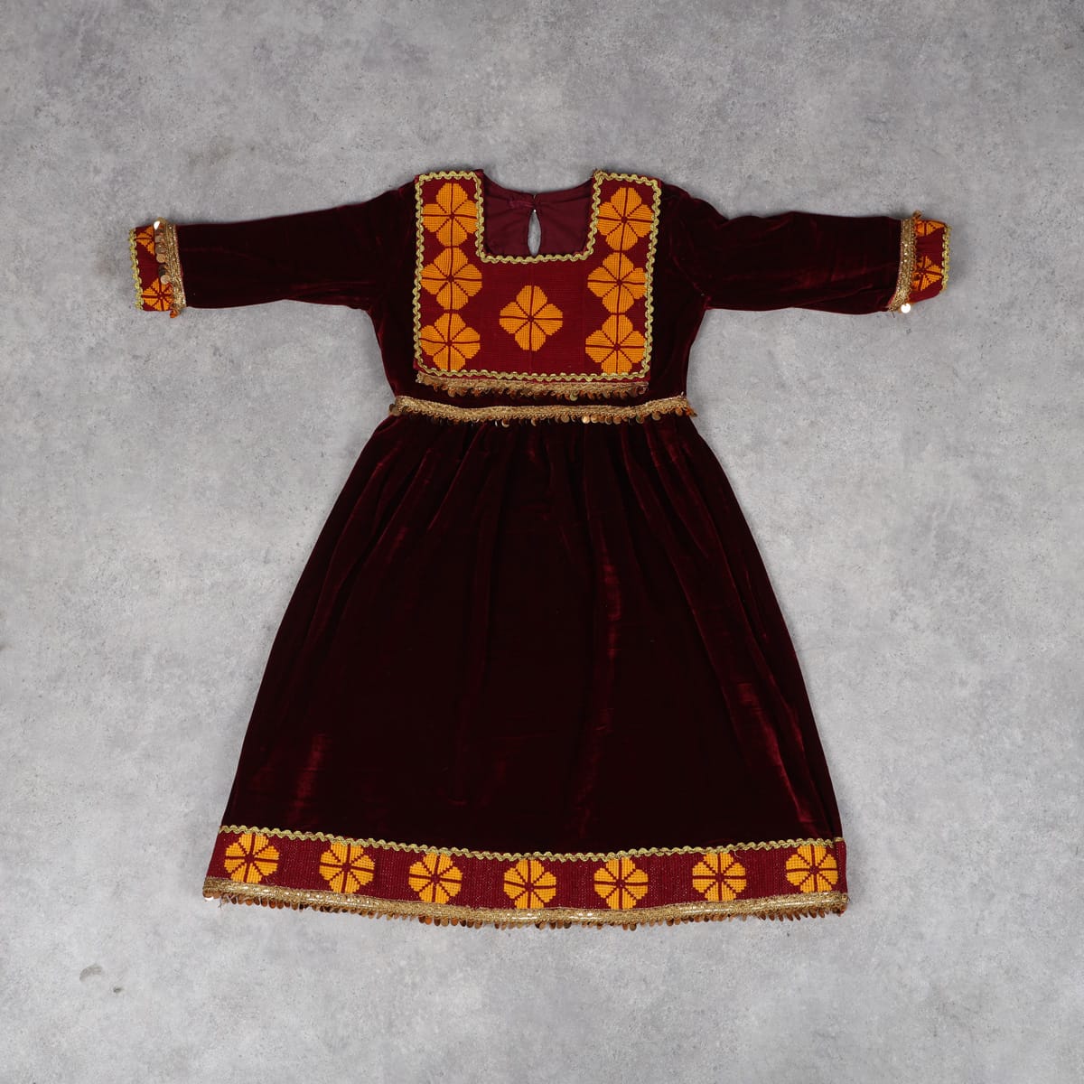 Handmade Velvet Twist Dress for Girl