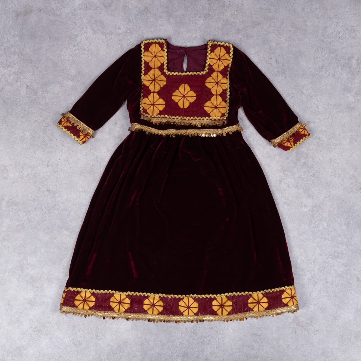 Handmade Velvet Twist Dress for Girl