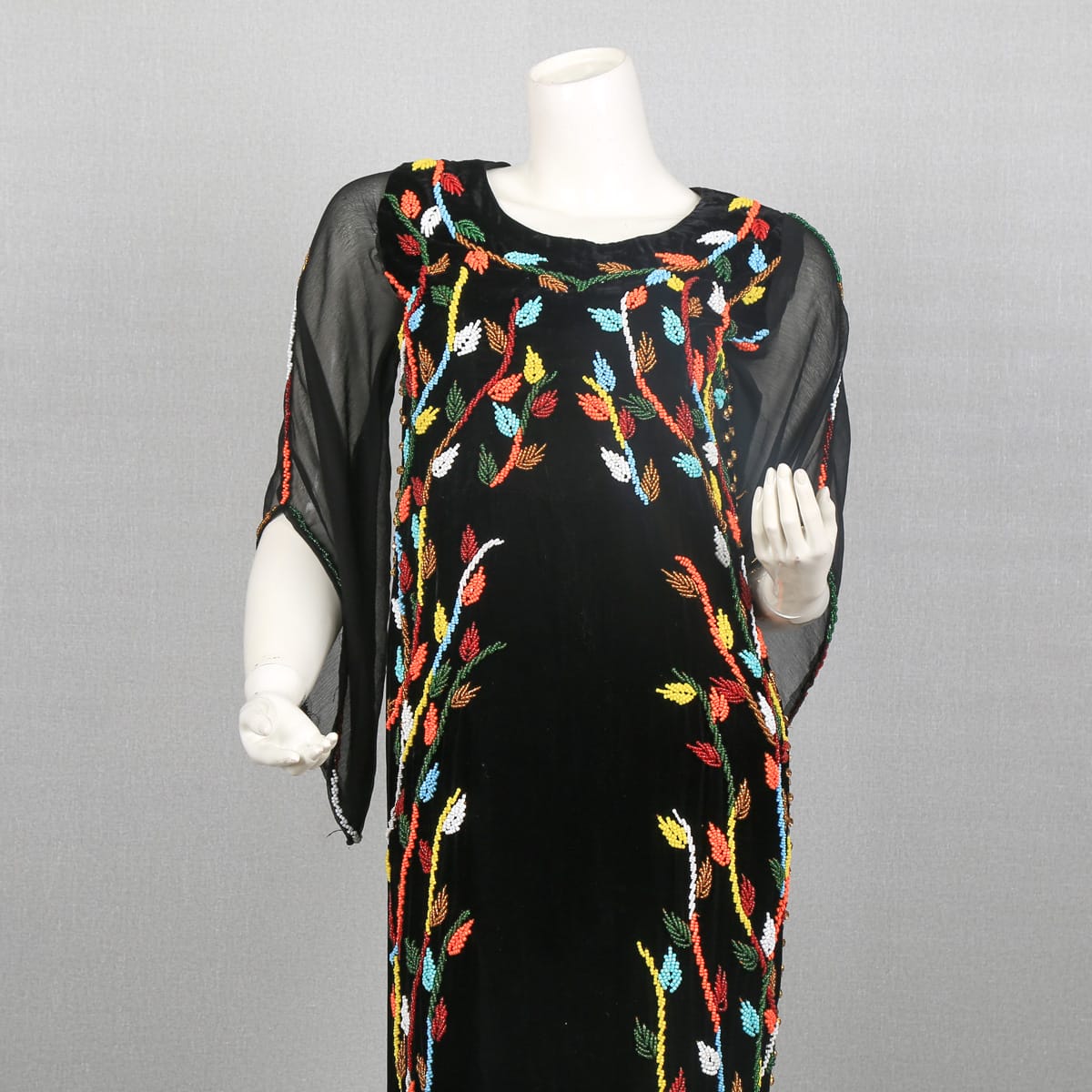 Handmade Afghan Black Guldozi Dress