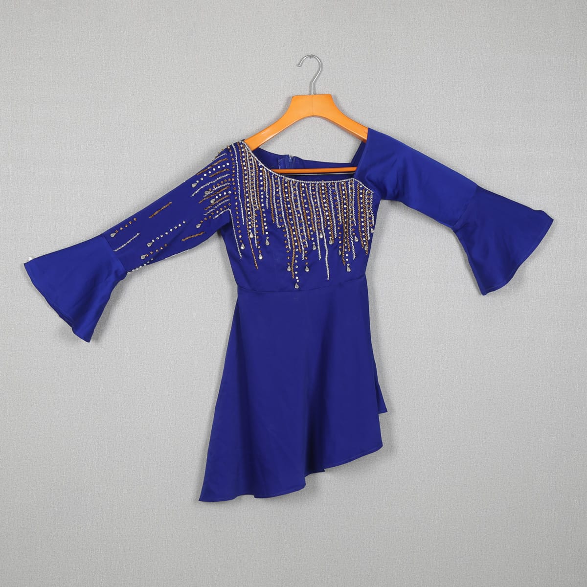Royal Blue Asymmetrical Party Dress