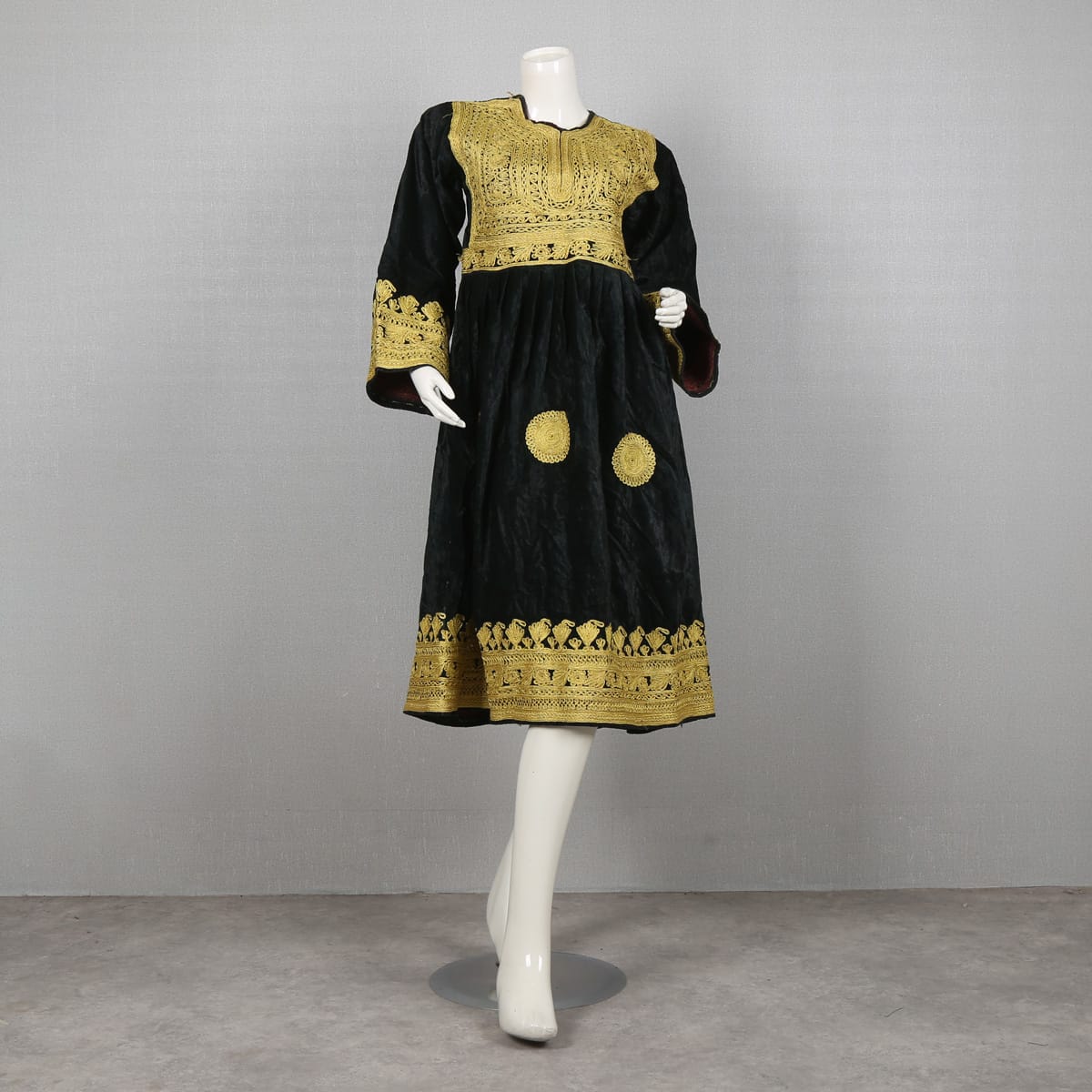 Black Embroidered Dress Gandi Afghami
