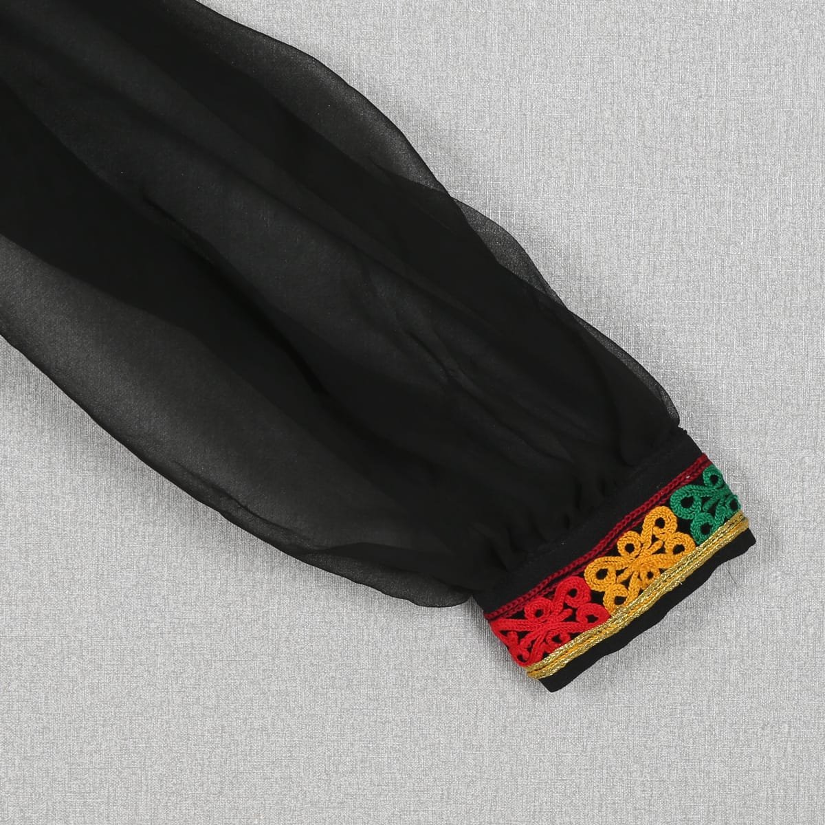black Traditional Embroidered Dress