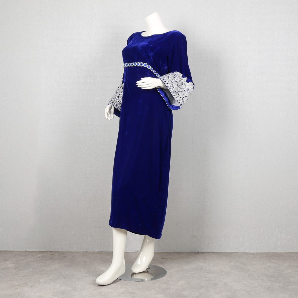 Royal Blue Velvet Dress