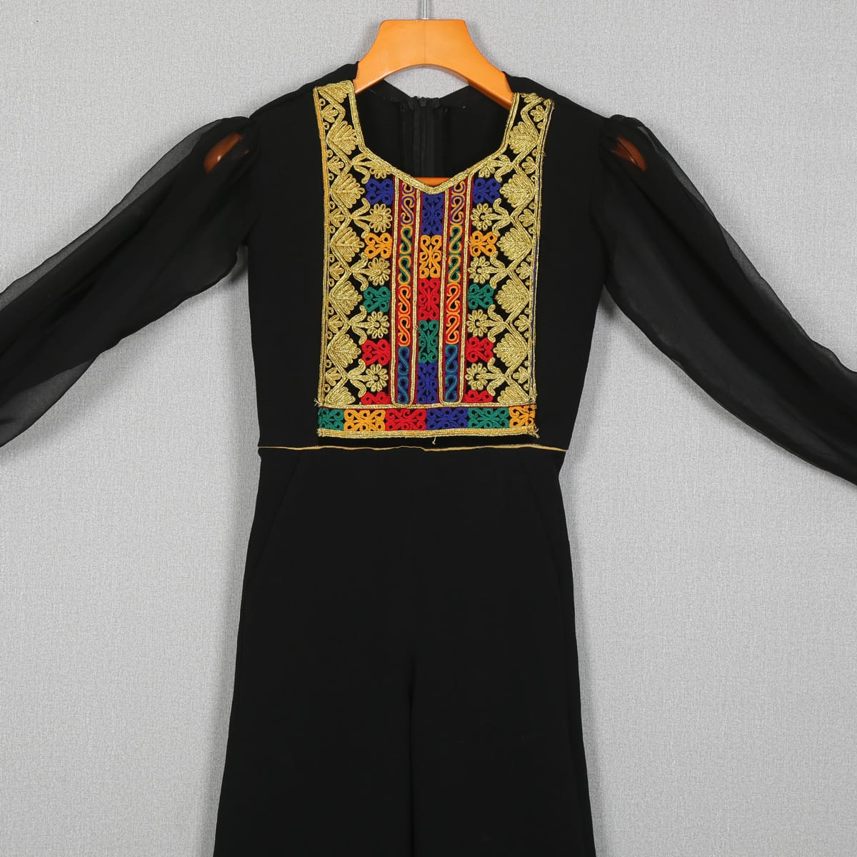 Black Embroidered Jumpsuit
