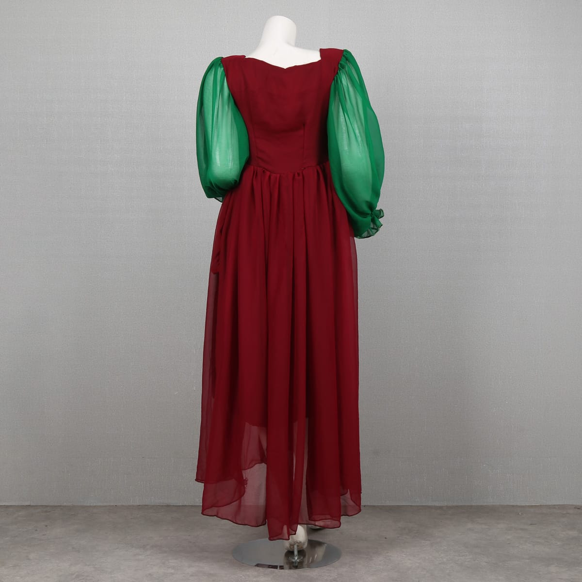 Boho Chic Red and Green Embroidered Maxi Dress