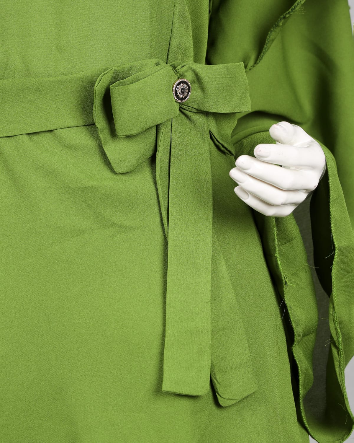 Fresh Leaf GreenBelted Dress