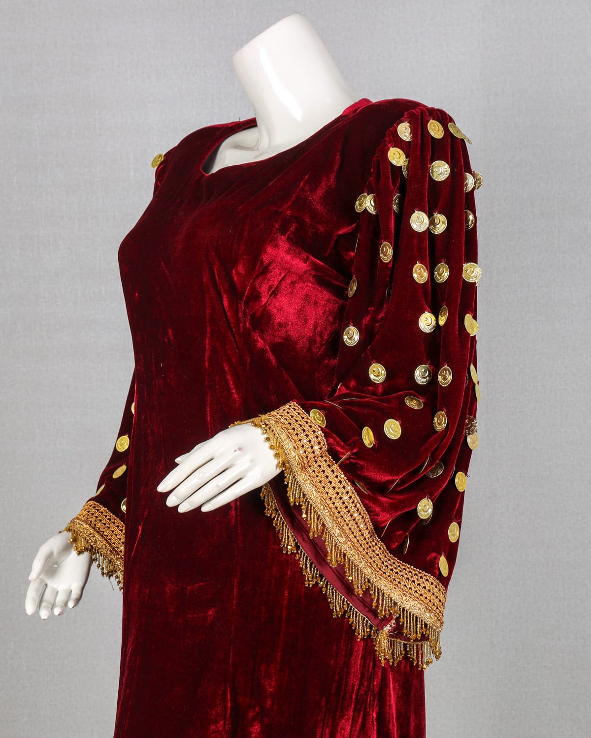 Red Velvet Gand Afghani Dress 