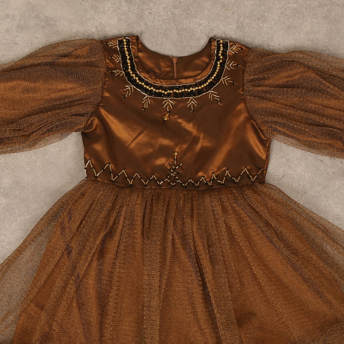 princess polly baby blue dress Brown Satin and Tulle Dress