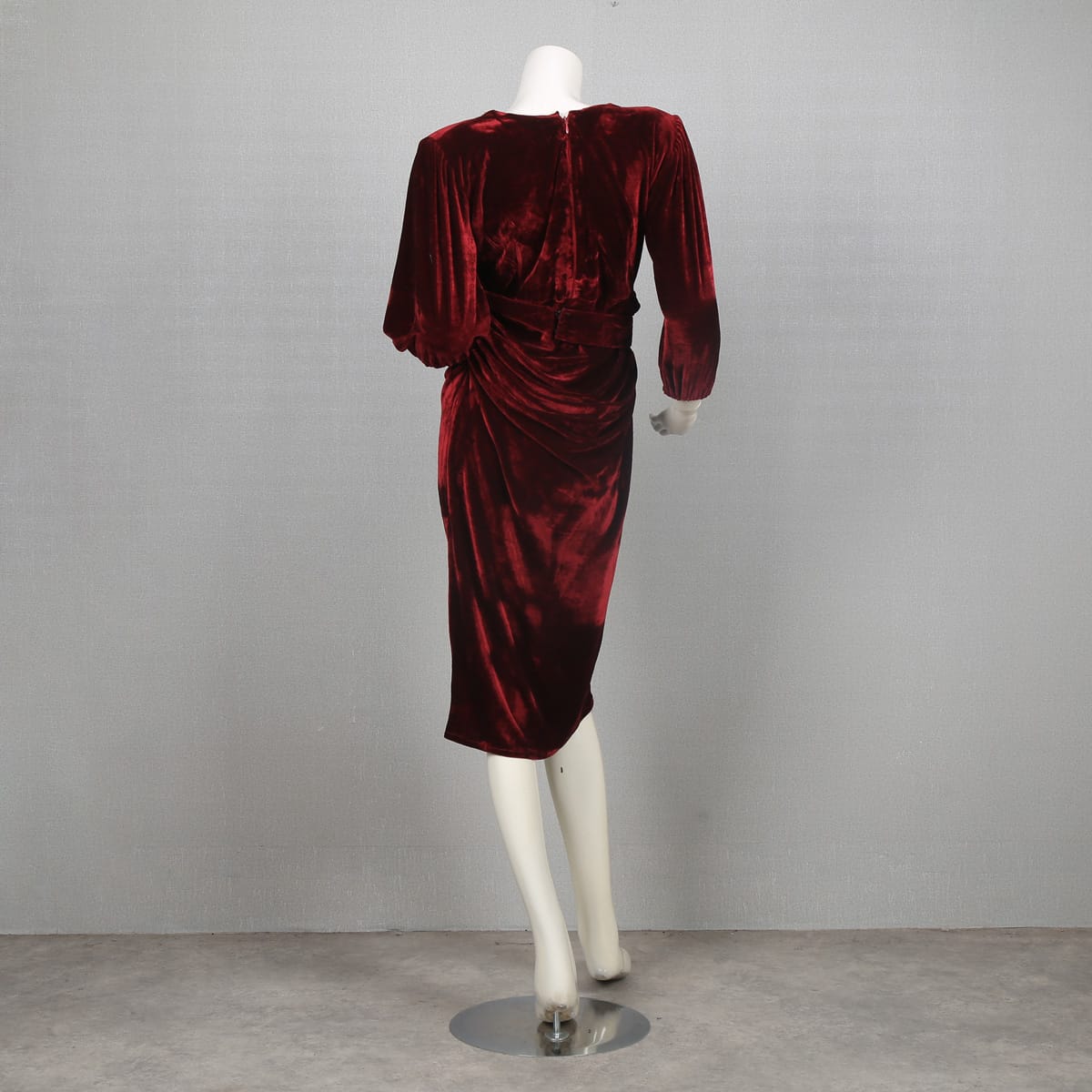 Elegant Red Velvet Dress