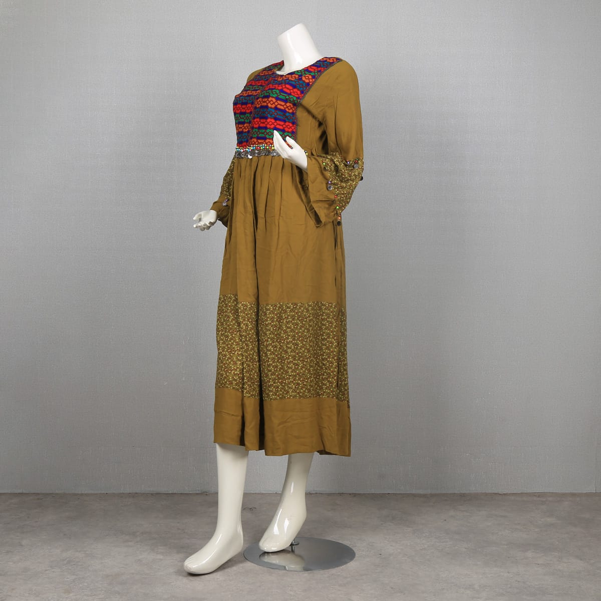Traditional Afghan Dress with Colorful Embroidery