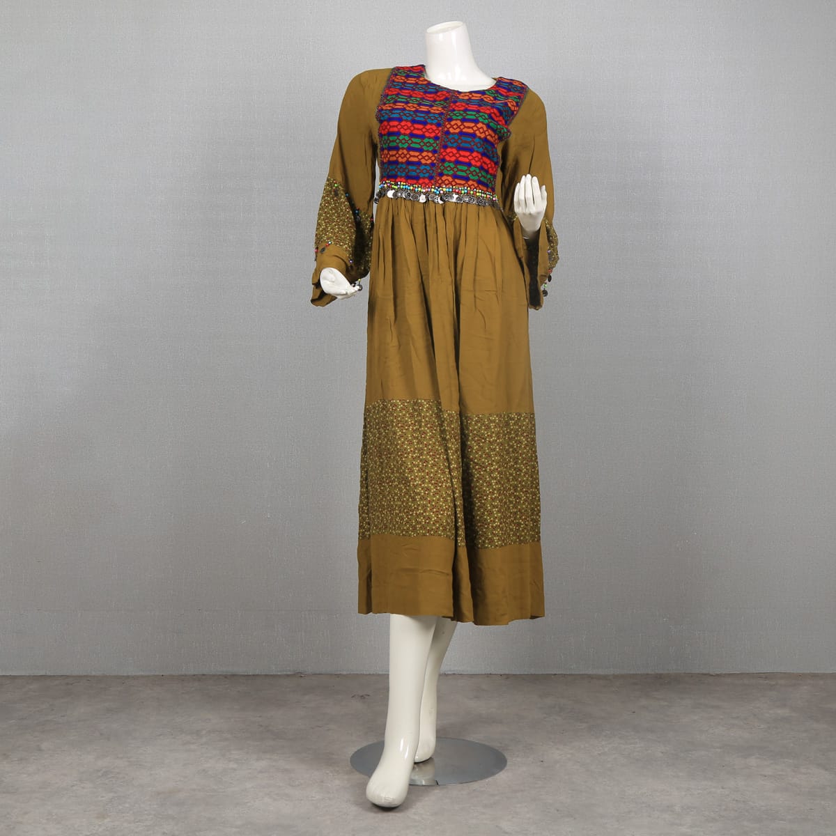 Traditional Afghan Dress with Colorful Embroidery