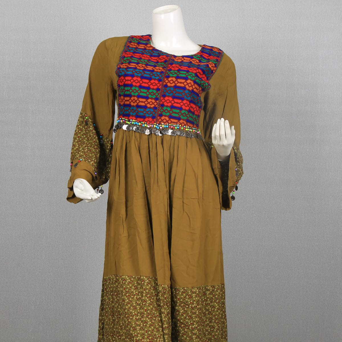 Traditional Afghan Dress with Colorful Embroidery