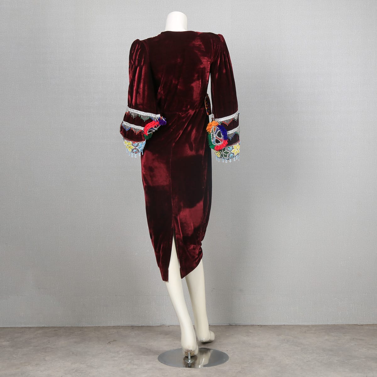 Elegant Maroon Velvet Dress