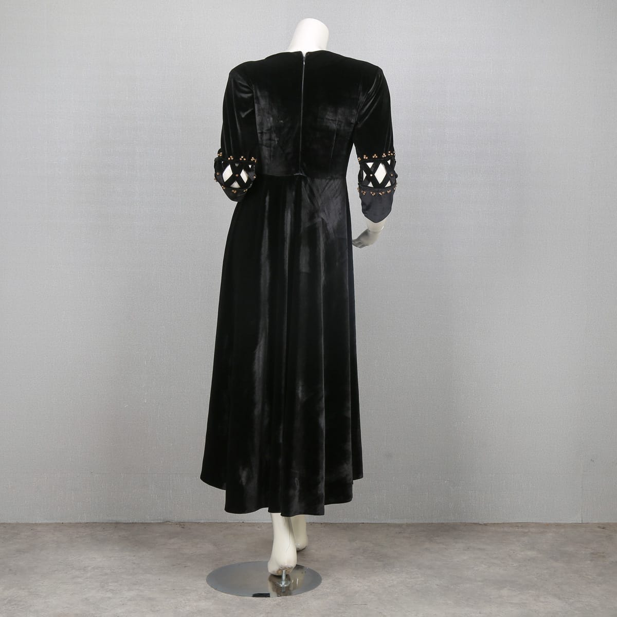 Elegant Black Velvet Dress 
