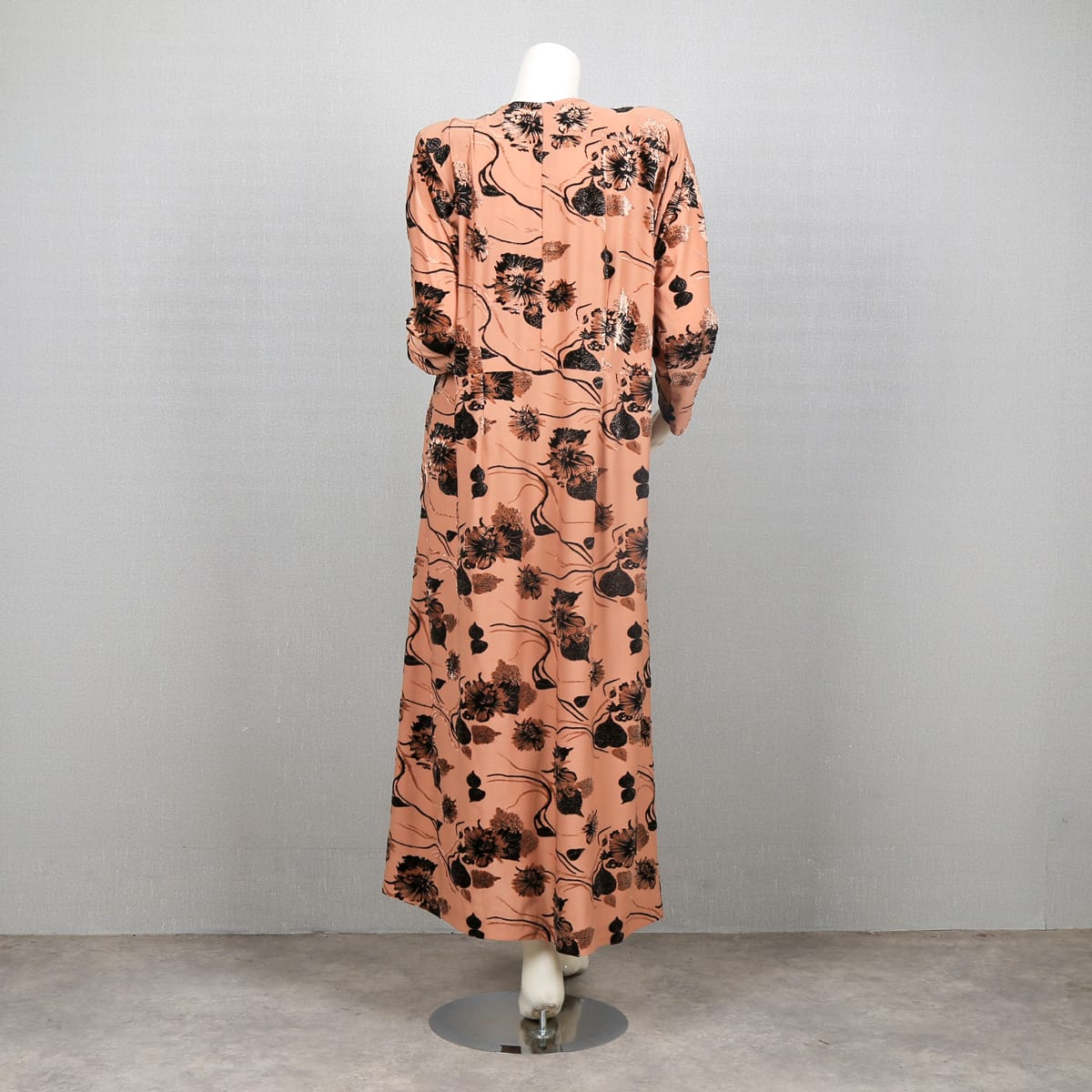 Floral Print V-Neck Long Sleeve Dress
