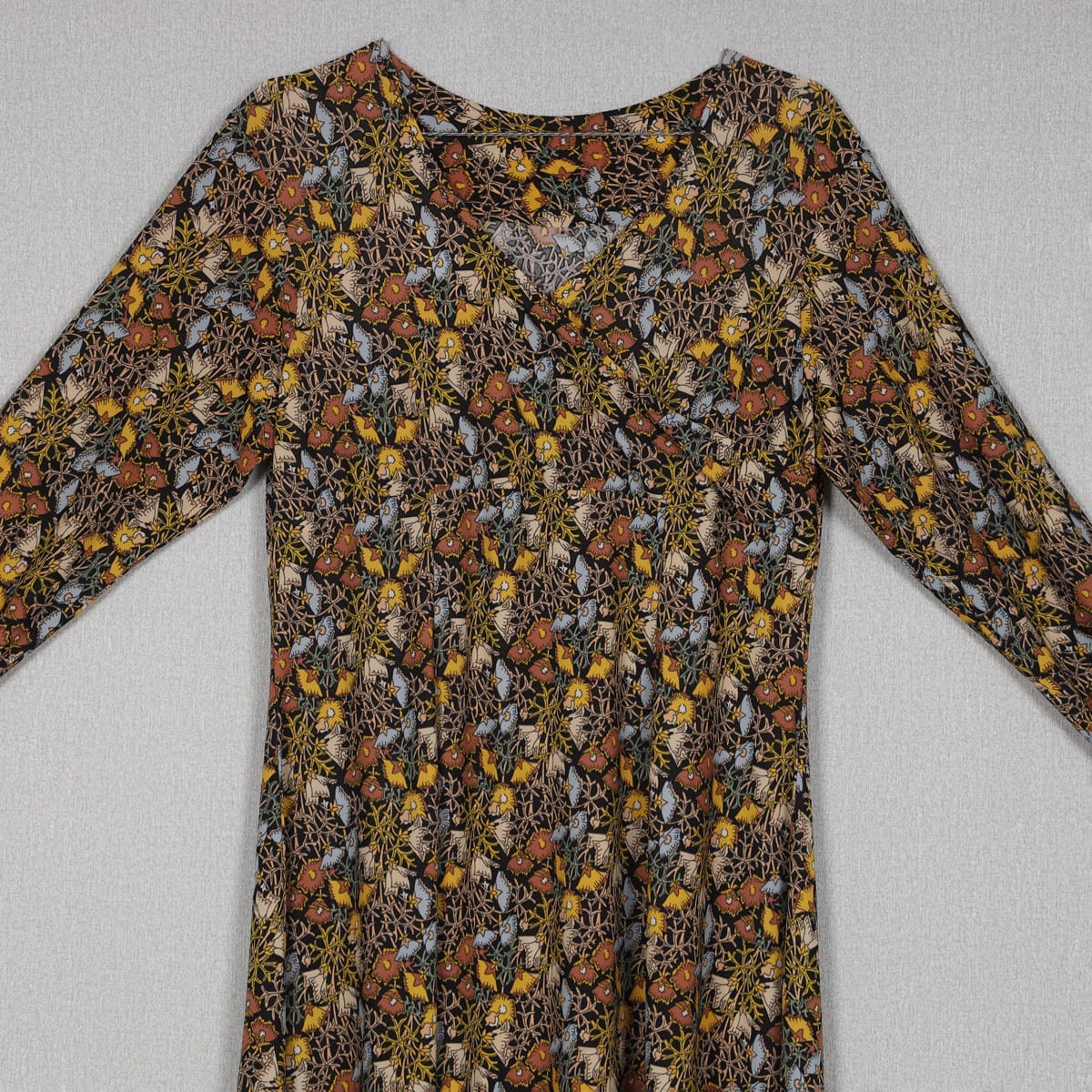 Vintage-Inspired Floral Print A-Line Dress | Aseel