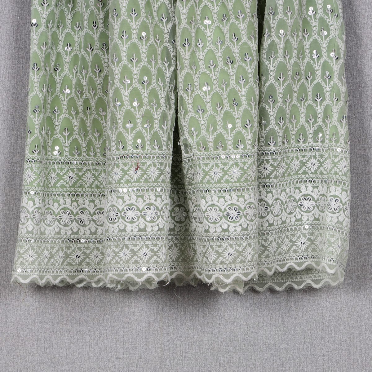 Mint Green Embroidered Dress for Girls