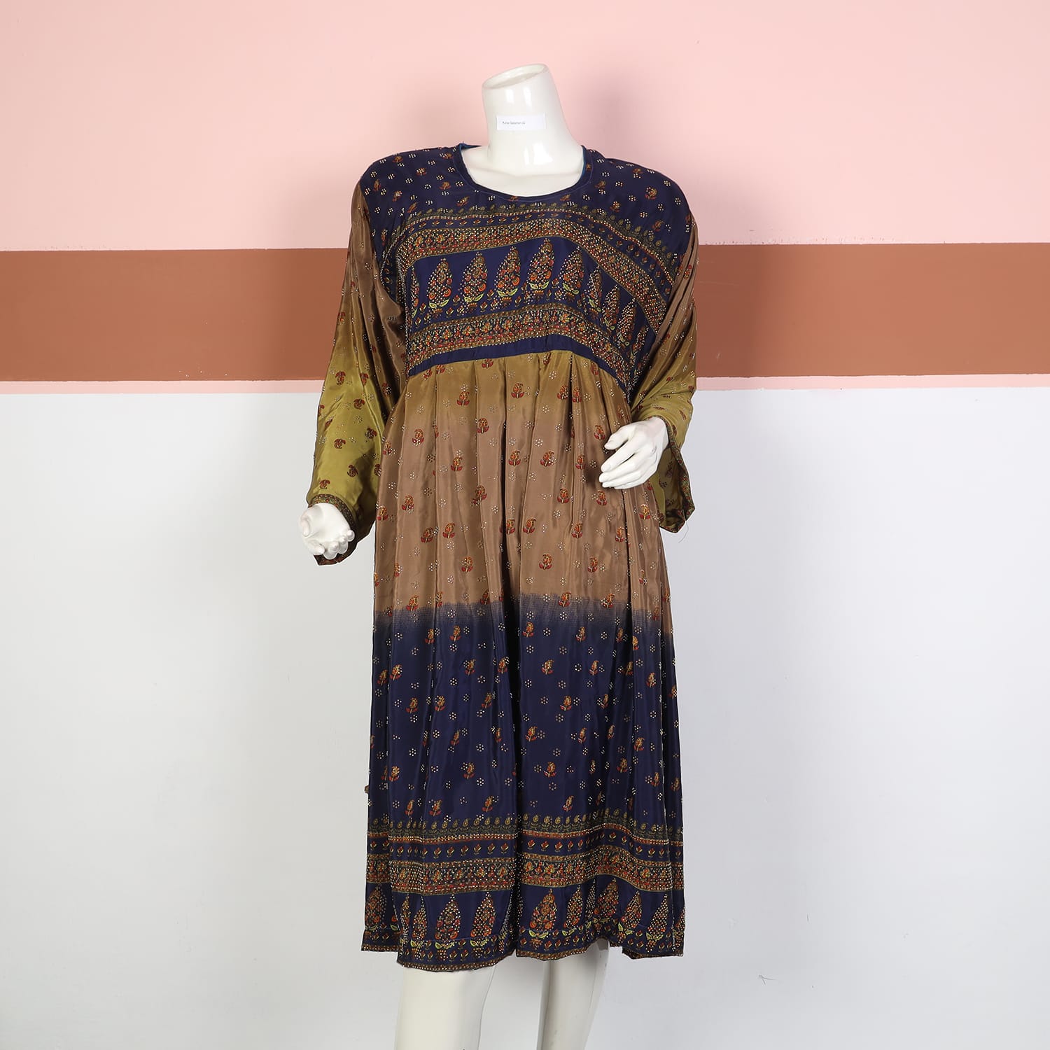 Rustic Multitone Printed Cotton Frock