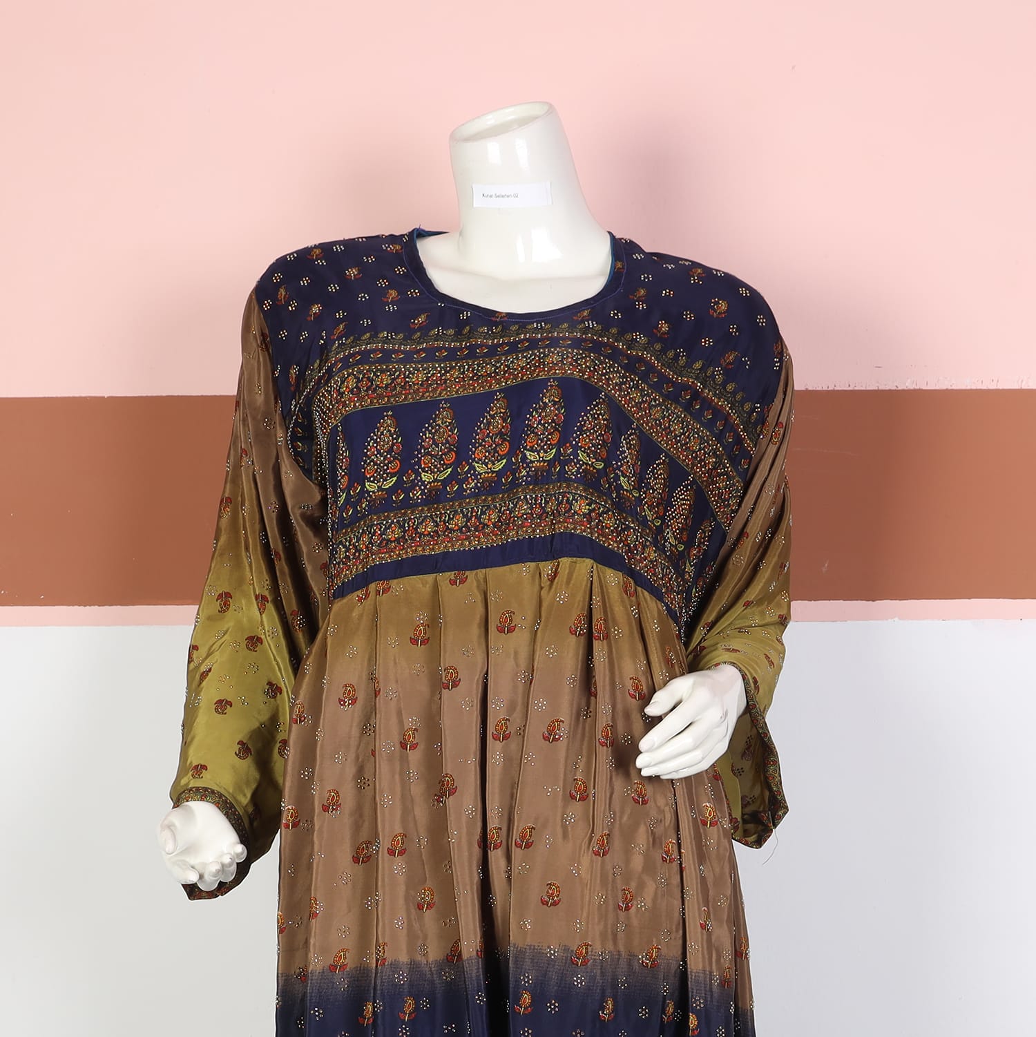 Rustic Multitone Printed Cotton Frock