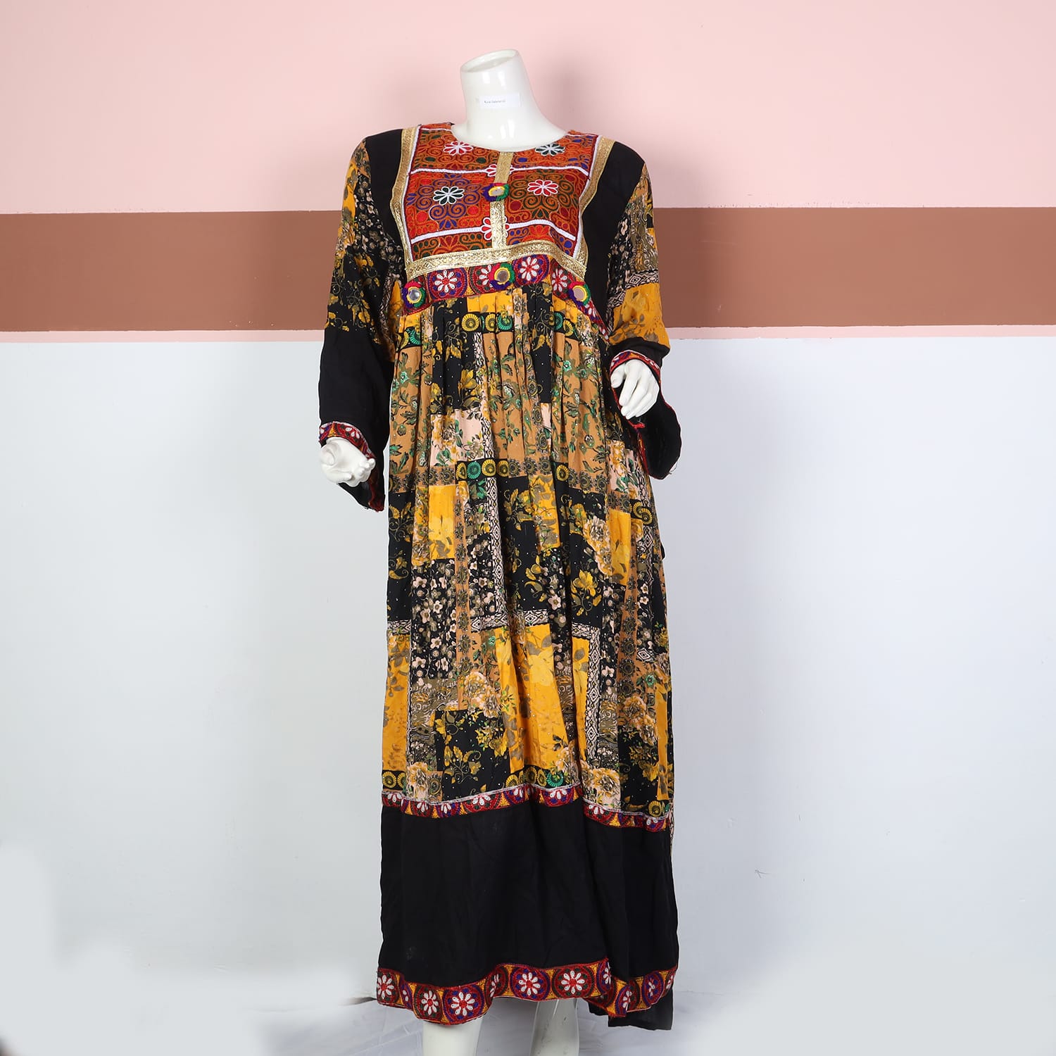 bohemian embroidered maxi dress Floral Embroidered Tank Maxi Dress main image 0
