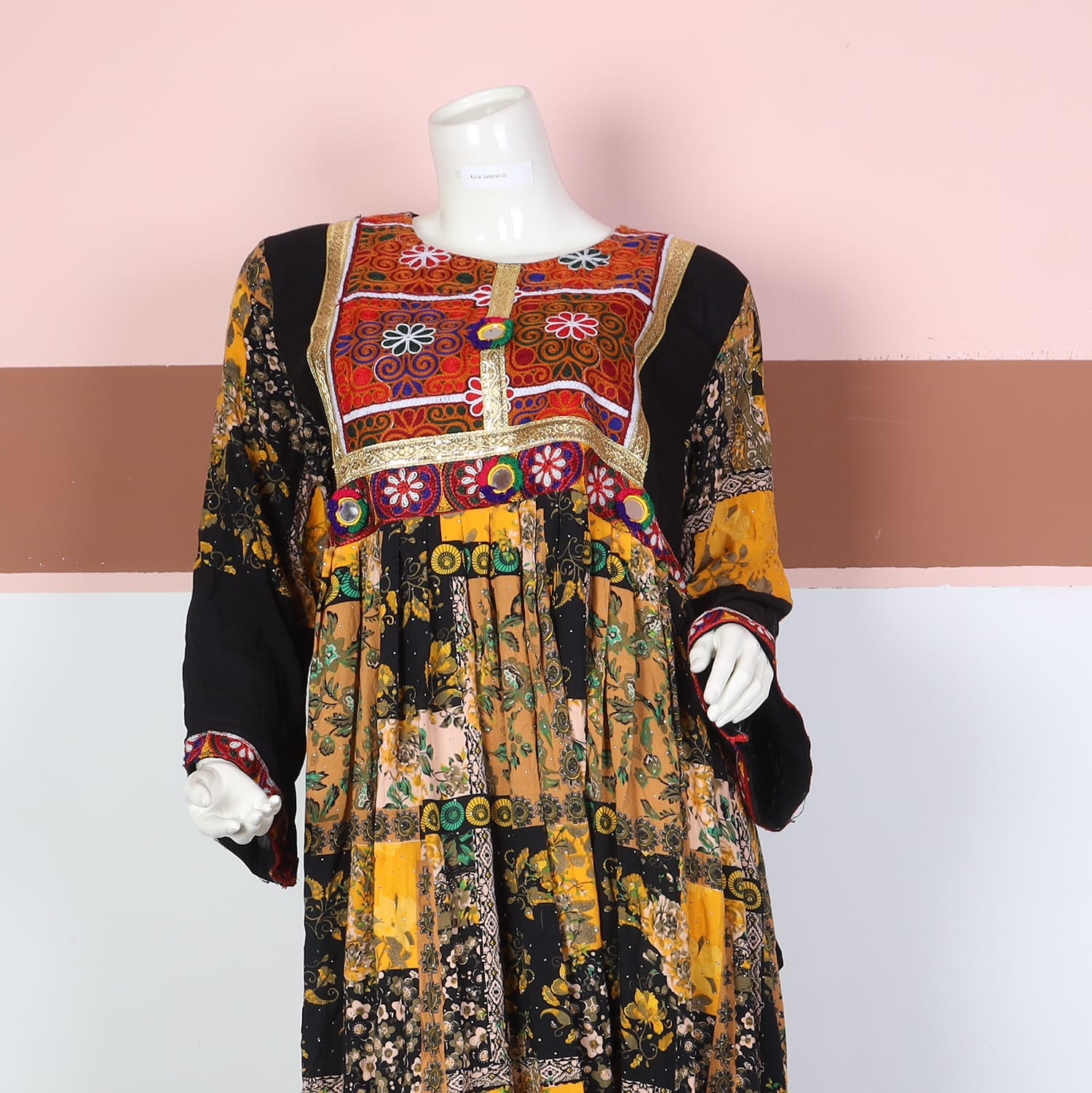 Bohemian Patchwork Embroidered Maxi Dress