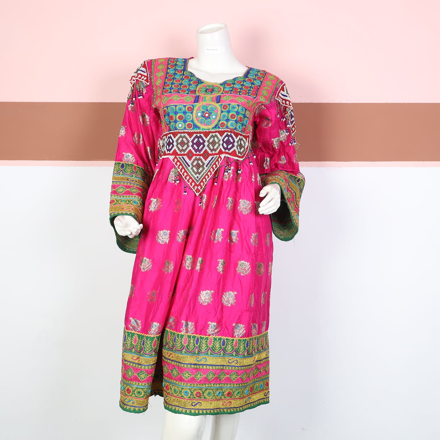 Radiant Pink Ethnic Embroidered Dress – Women’s Traditional Wear