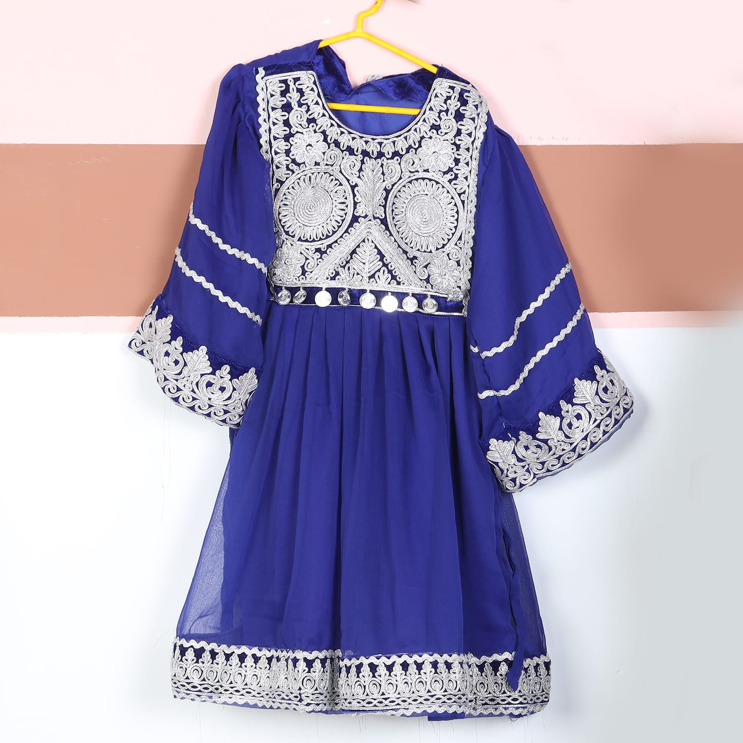 Royal Blue Afghan Girls’ Dress 