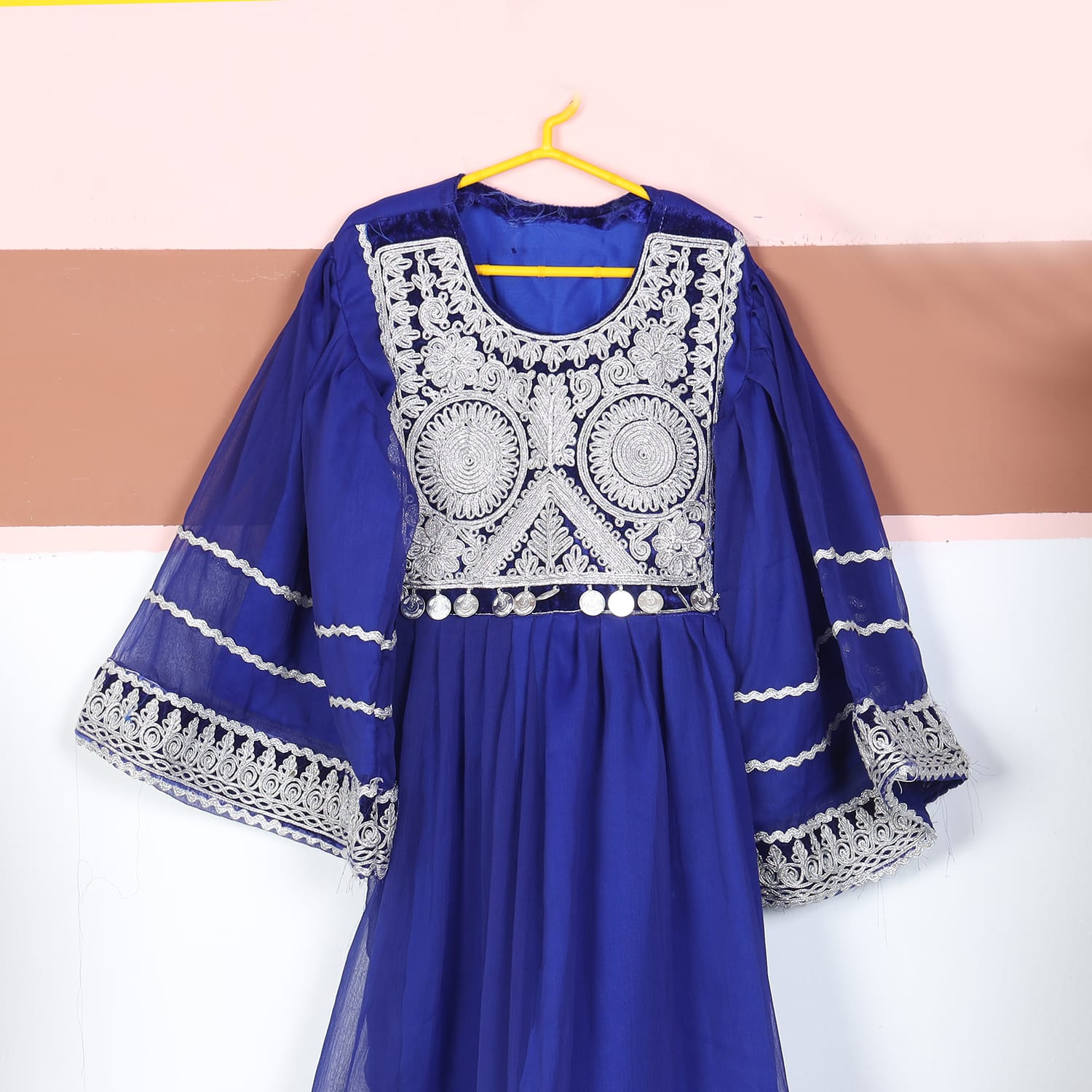 Royal Blue Afghan Girls’ Dress 
