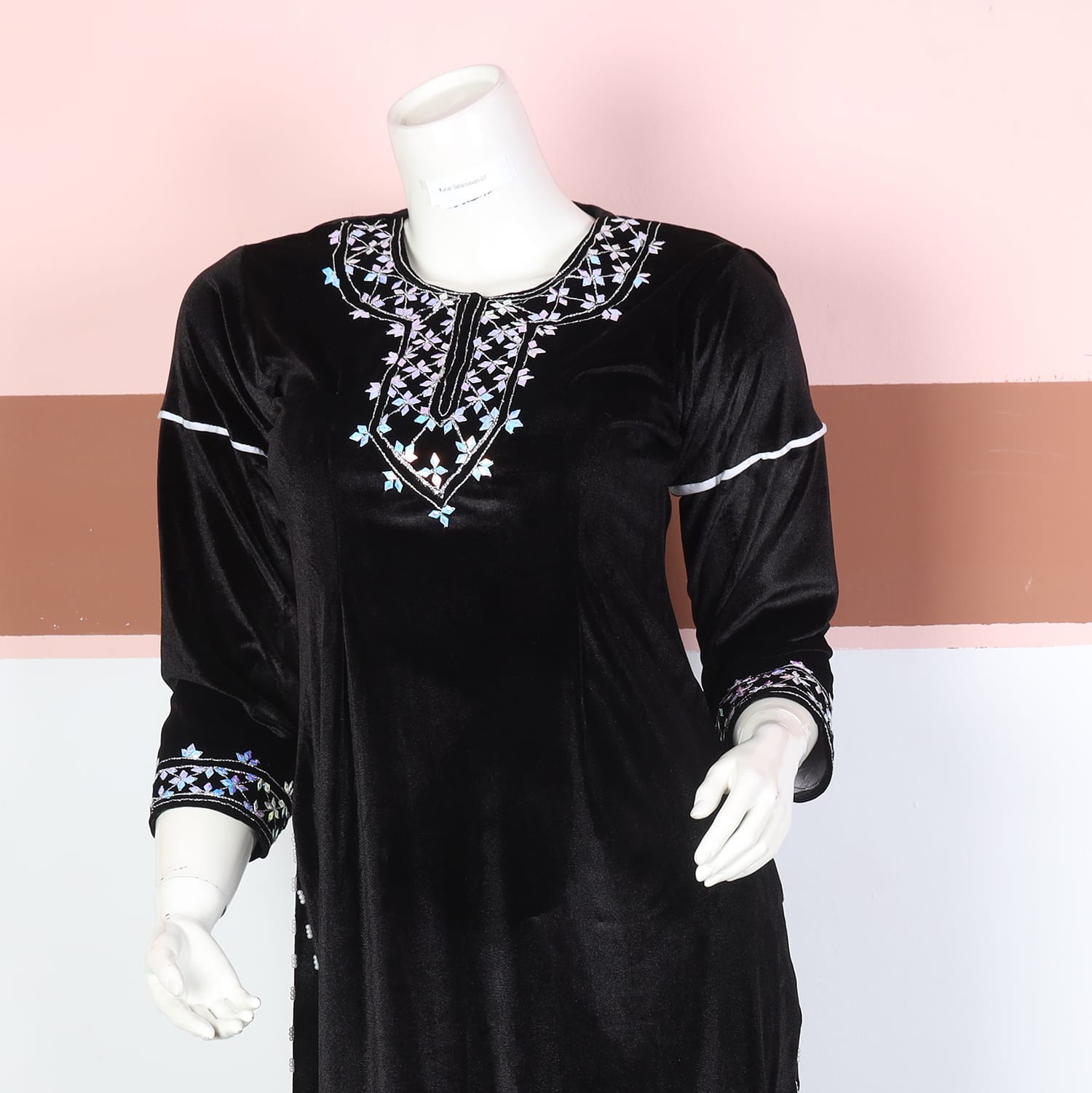 Black Velvet Afghan Kurta
