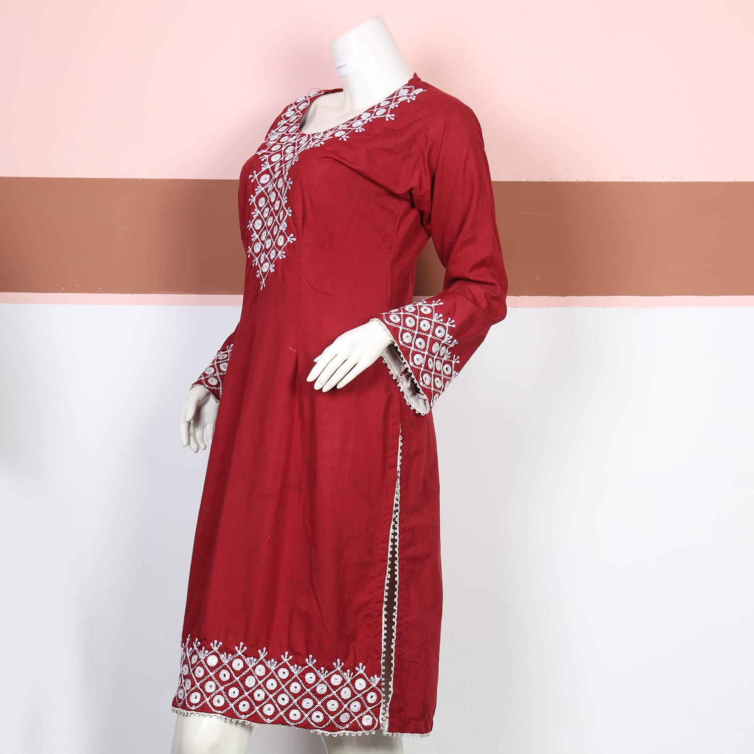 Maroon Afghan dress