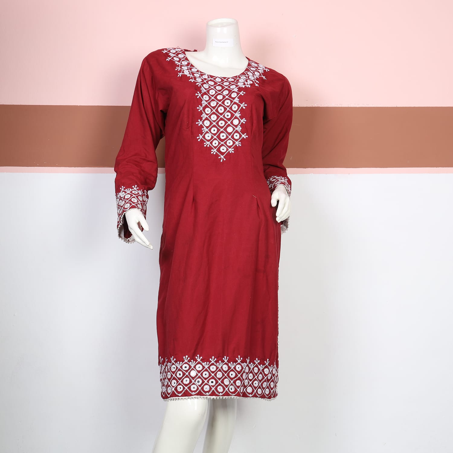 Maroon Afghan dress