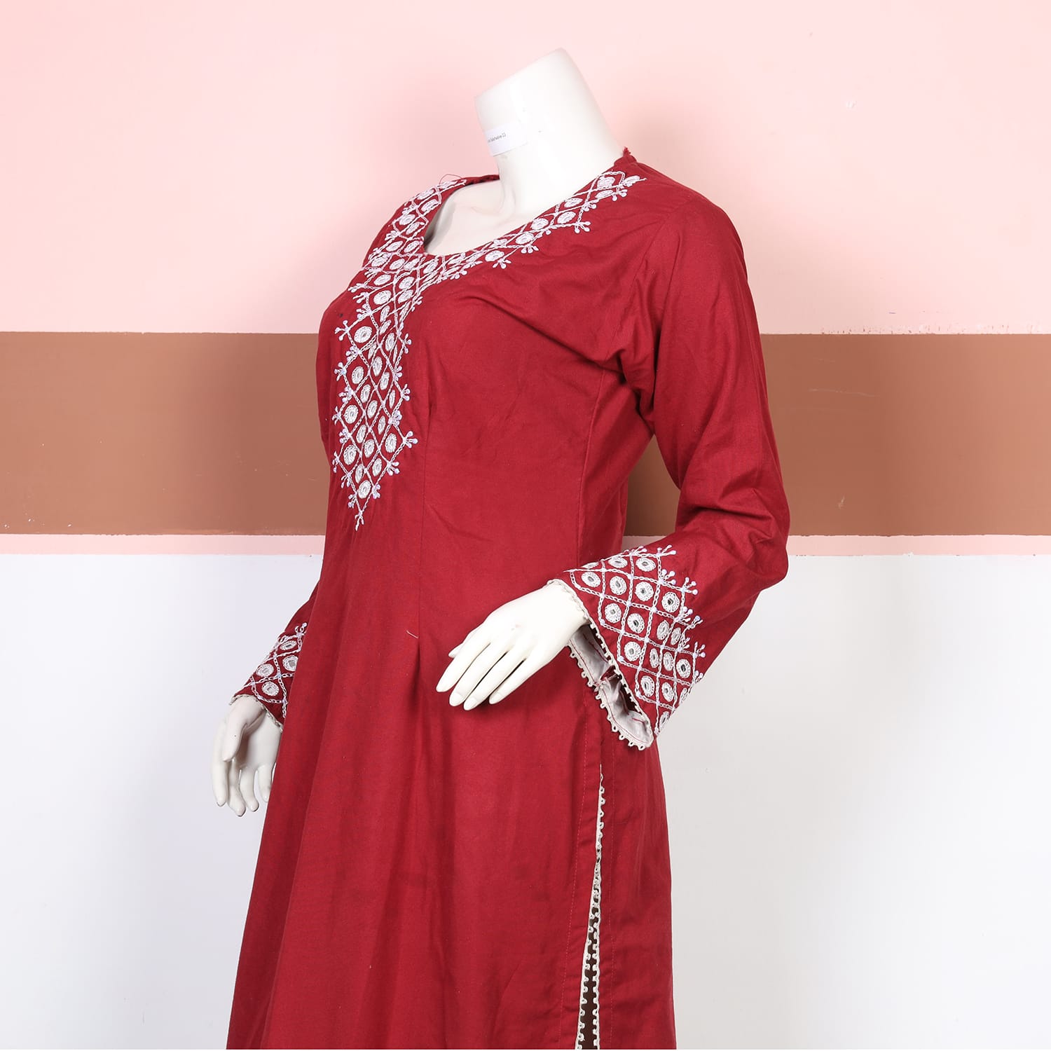 Maroon Afghan dress