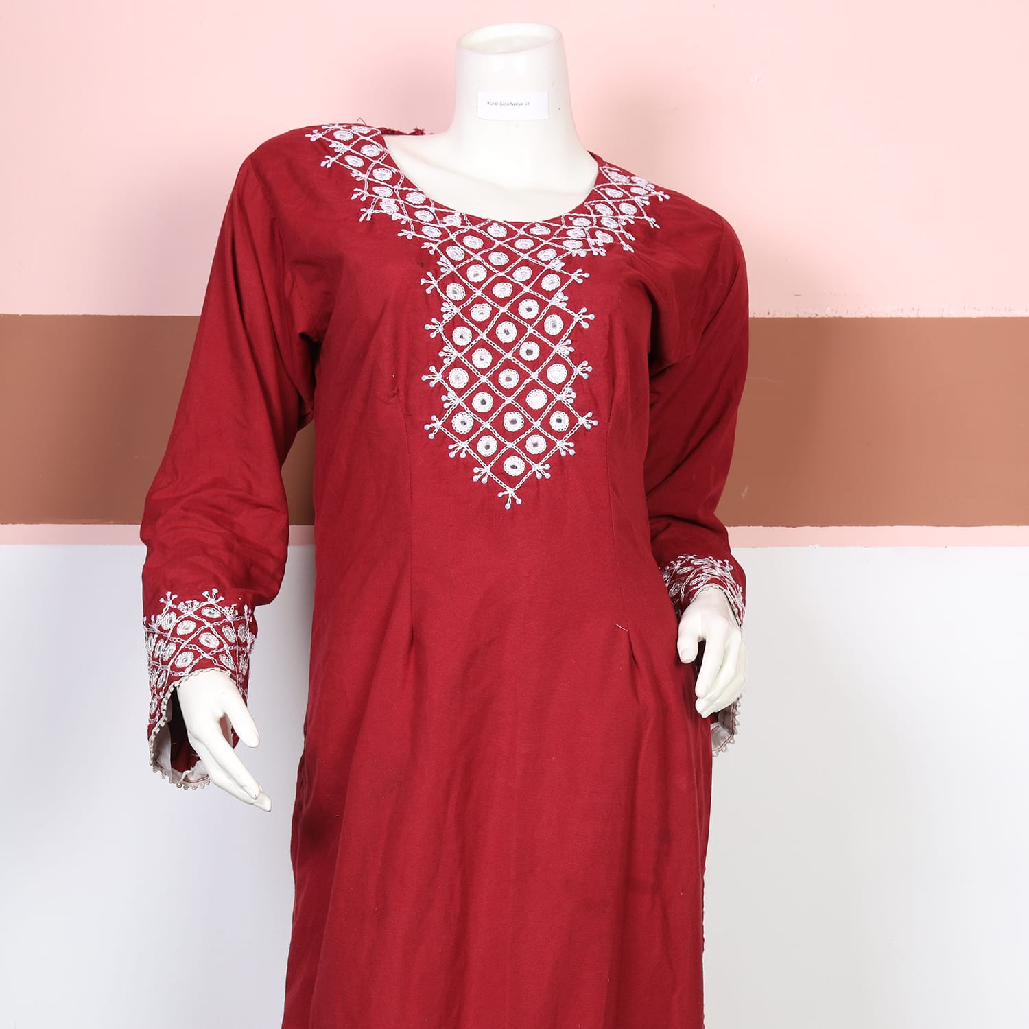 Maroon Afghan dress