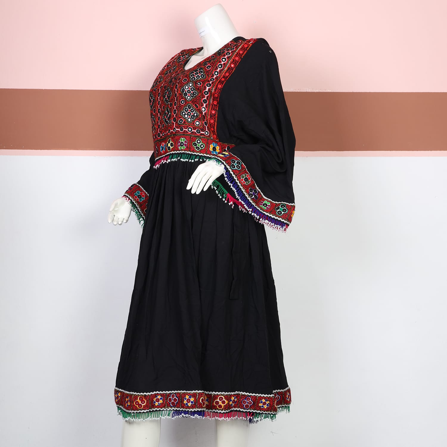 Black Traditional Afghan Dress