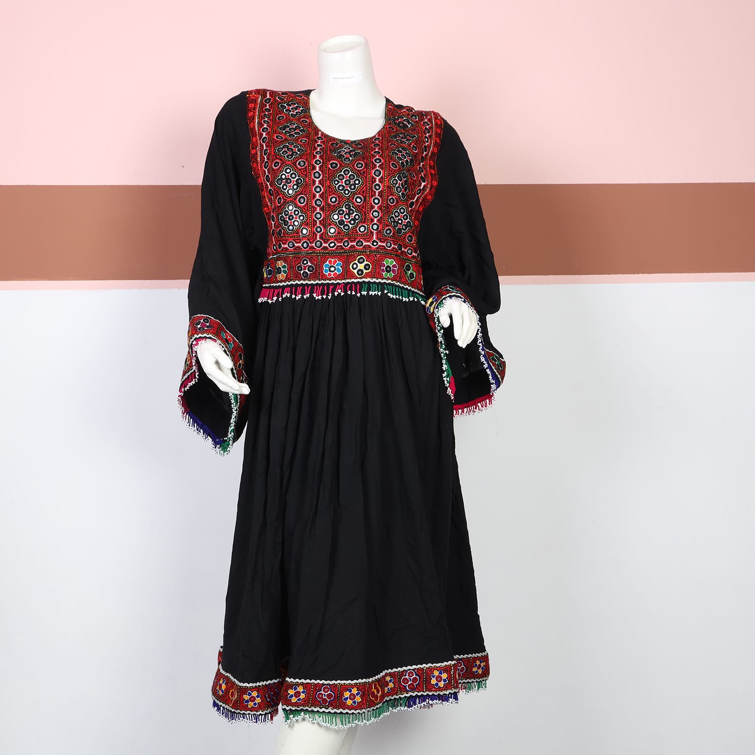 Black Traditional Afghan Dress