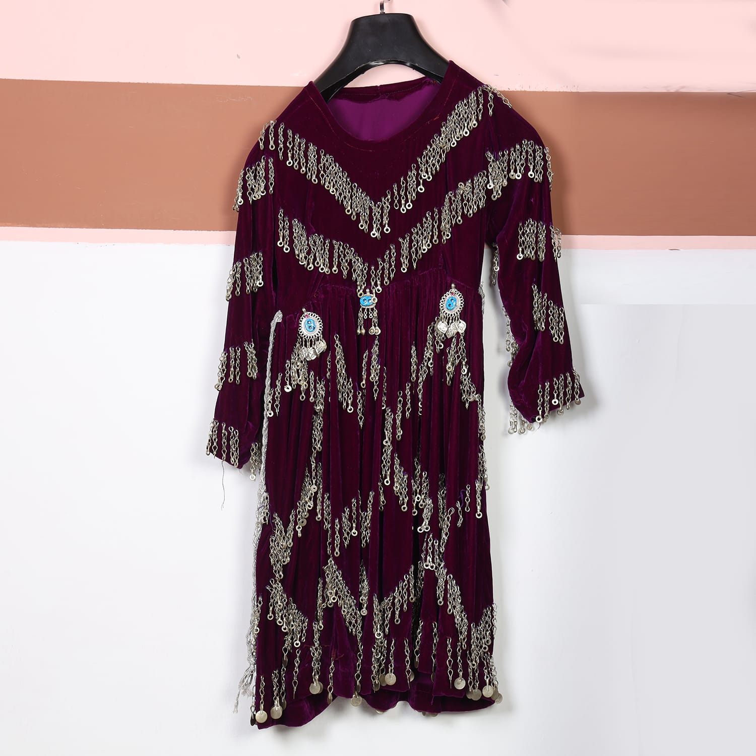 Purple Velvet Kuchi Dress